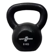 Pesa Rusa 8kg Mancuerna Kettlebell Sportfitness Crossfit Gym Color Negro