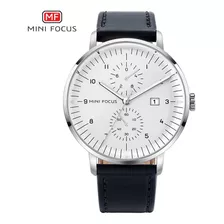 Cronógrafo Casual De Cuero Mini Focus 0052 Para Hombre