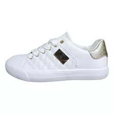 Tenis Guess Blanco Dorado Originales