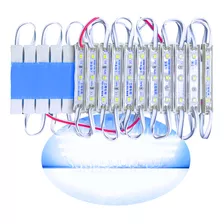 500pçs Módulo Led Resinado 12v Ip65 5054 3-leds Frio 6500k