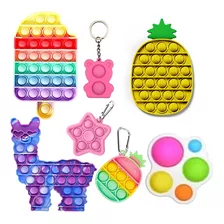 7pc Brinquedos Simples Dimple Fidget Pop It Alívio Do Estres