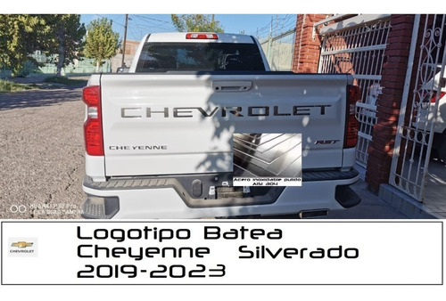 Letras Logotipo Tapa Batea Chevrolet Cheyenne  2019 - 2023 Foto 6