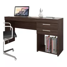 Escritorio Notável Móveis Mesa Office 2 Gavetas Mdp De 1210mm X 760mm X 410mm Malbec Trend