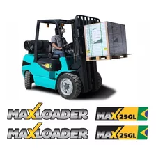 Kit De Adesivos Empilhadeira Compatível Com Maxloader 25gl