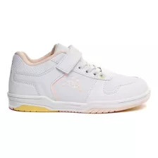 Zapatilla Teens Logo Kary Ev White Pink Yellow