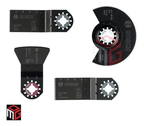 Set Accesorios Sierra Multicortadora Bosch Pisos Y Madera Dgm Negro