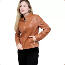 Jaqueta De Couro Feminina Casaco Inverno Blusa Moda Frio