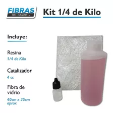 Kit De Fibra De Vidrio De 1/4 De Kilo, Marca Polyresin