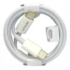 Cabo Carregador Usb-c Tipo C 2 Lados 1m Branco Rápido Turbo