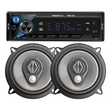 Combo Estereo Bluetooth Auto Parlantes Led 5 Pulgadas