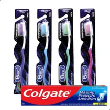 Kit 4 Escovas De Dentes E 4 Pastas Colgates 90g Kit Viagem