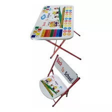 Juego Mesa Rectangular + Silla Para Niños 40x60x51cm