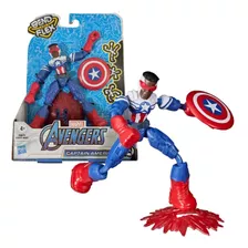 Avengers Bend And Flex Hasbro Capitão America Falcão