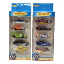 Kit Coleção Carrinho De Ferro Estilo Hot Wheels 10 Peças