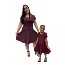 Kit 2 Vestidos Princesa Moda Mãe E Filha Infantil Blogueiras