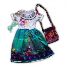 Fantasia Princesa Encanto Vestido +bolsa + Óculos 2/12 Anos