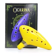 Flauta Ocarina Cerâmica Standard 12 Furos Em C Dó C/ Bag Cdy