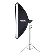 Soft Box Strip 30x140cm Plegable Grid Phottix Raja P/ Bowens