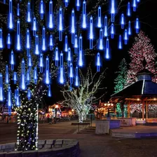 Serie Led 192pcs Led Luces Navidad Meteorito Luz Luses Led Luces Azul