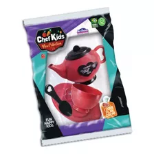 Kit Infantil Bule Com Xícara Pires E Colheres C/ 4pcs Red