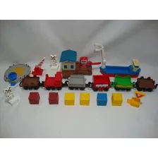 Geotrax Trem Fisher Price Lote 19 Peças Vagão Acessórios