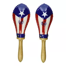 Lp Bandera De Puerto Rico Rawhide Maracas