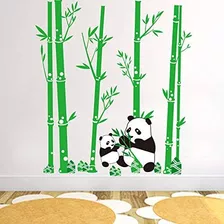  Adesivo De Parede De Panda De Bambu De Desenho Animado Sala