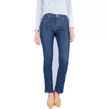 Pantalón Recto Mezclilla Strech Oggi Jeans Atraction Mujer