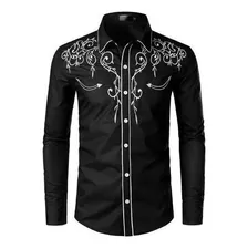 Camisa De Cowboy Ocidental Masculina Design De Marca