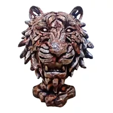 Busto Tigre Calado Metálico Resina