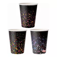 Vasos Descartables Negro Diseño Multicolor Polipapelx 8 -cc 