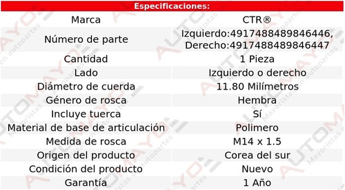 1/ Terminal Exterior Ctr Qashqai L4 2.0l Nissan 2017-2019 Foto 2