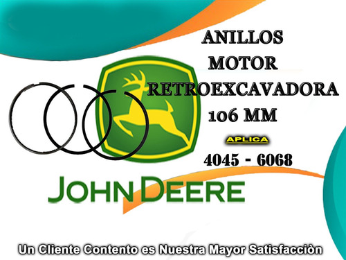 Anillos Motor Retroexcavadora John Deere 106 Mm 4045-6068