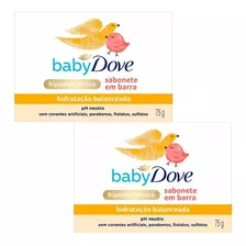 Kit 2 Sabonete Na Barra Baby Dove Hidratação Balanceada 75g