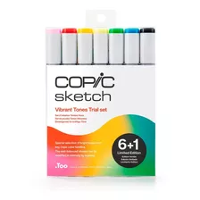 Set 7 Marcadores Copic Sketch Vibrant Tones