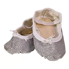 Sapatilha Glitter Ballet Infantil Prata