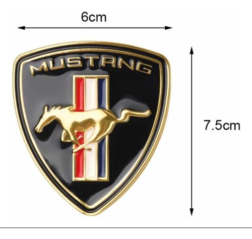 Emblema Embellecedor Ford Mustang Metalico Escudo Poni Foto 2