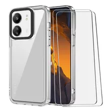 Uso Rudo Crystal Case Funda Para Xiaomi Poco C65 +2 Micas