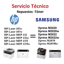 Servicio Técnico Impresoras Samsung Xpres M2020 M2022 M2070