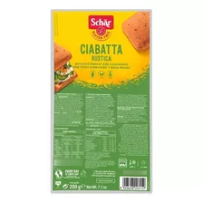 Kit 5 Pães Ciabatta Multigrãos Sem Glúten 200g Cada - Schär