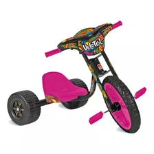 Triciclo Radical Bandeirante Velotrol Rosa Derrapar