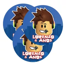 100 Adesivos Personalizados Latinha 5cm Roblox