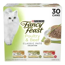 Alimento Fancy Feast Gato Aves Y Res Paté 30pzs