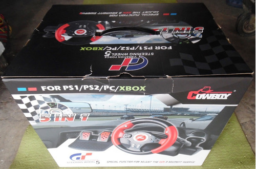 Control Volante Pedales Palanca 5 En 1 Para Pc Ps3 Ps2 Xbox