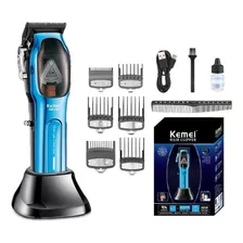 Máquina De Cortar Cabelo Profissional Kemei Com Pente Bivolt