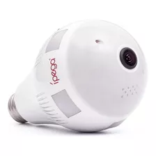 Lâmpada Câmera Wifi Ip 360° - Microfone Cor Branco