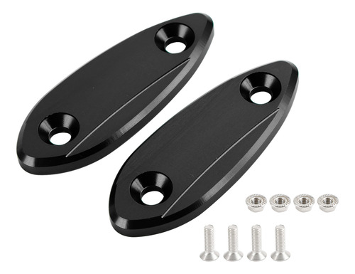 Placas De Espejo Negras Para Kawasaki Zx-6r Zx6r 09-12 Foto 4