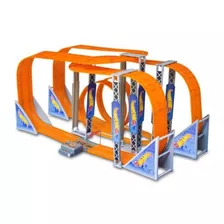 Pista Hot Wheels Track Set Zero Gravity Slot Car - 1300cm Cor Laranja