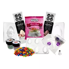 Kit Moldes Para Huevo De Pascua + Chocolate Pico Colorantes