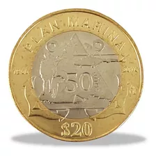 Moneda De 20 Aniversario Plan Marina Circulada Envio Gratis
